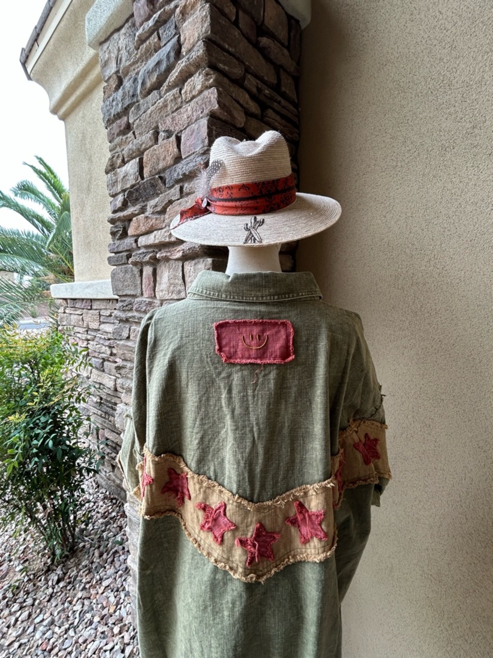 Oli & Hali Olive Green Star Patch Oversized Jacket - Picture 5 of 5